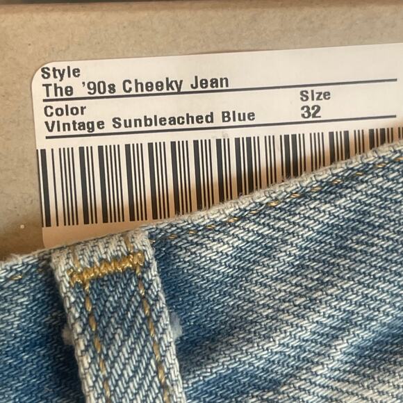Everlane The ’90s Cheeky Jean Vintage Sunbleached Blue Straight Leg Size 32 NWT - Picture 9 of 13